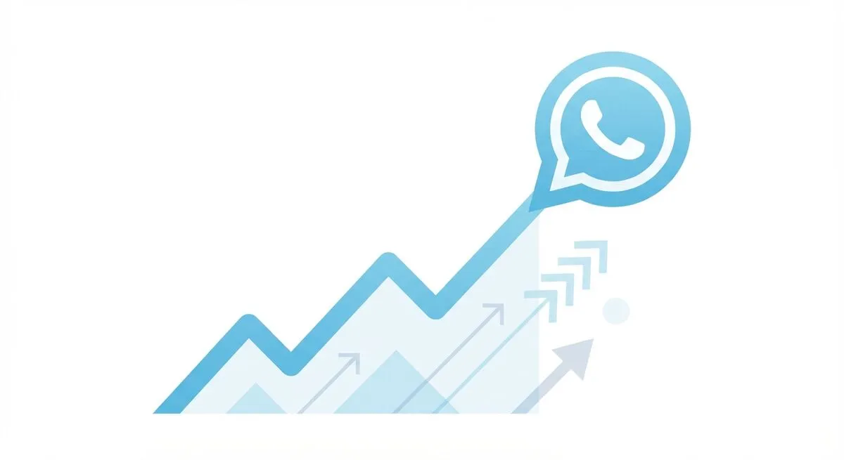 גרף מכירות עולה עם וואטסאפ בוט עסקי