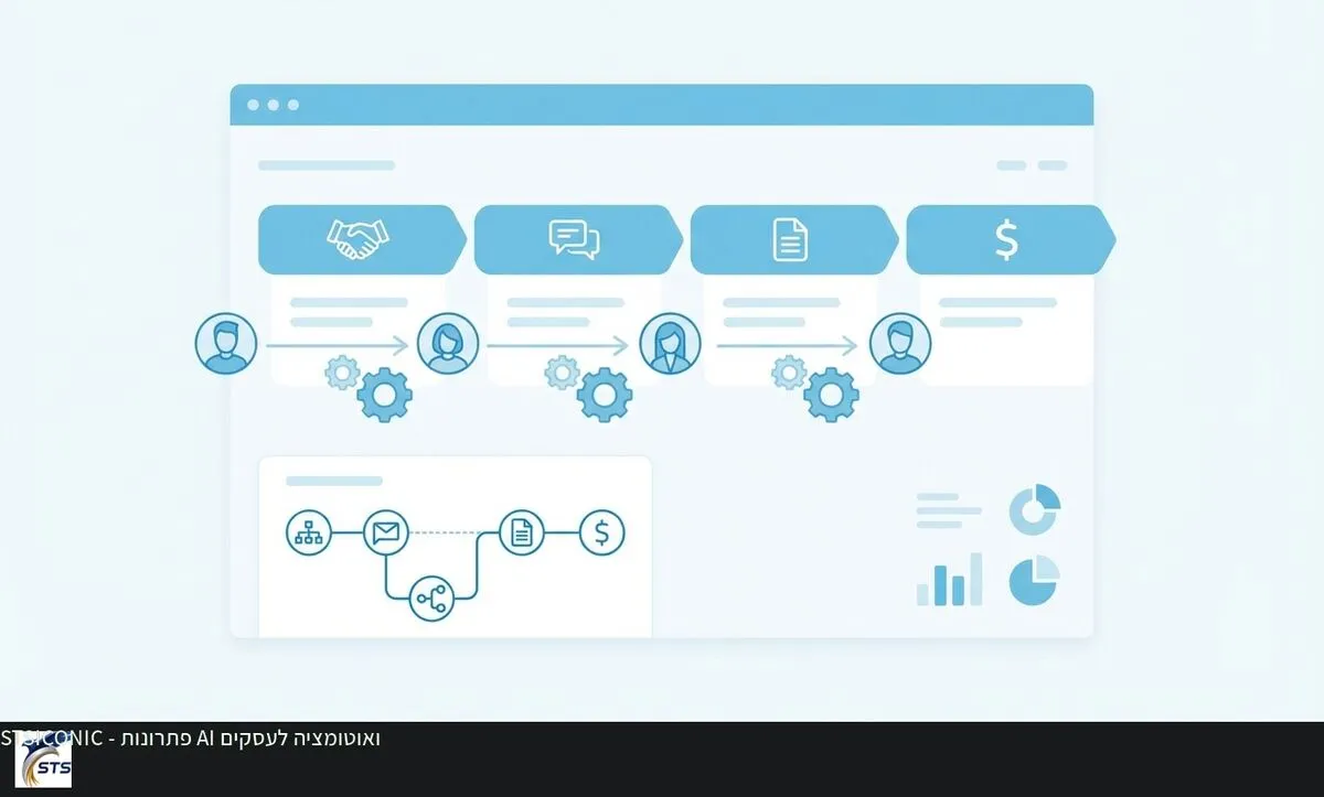 דשבורד CRM עם אוטומציית מכירות