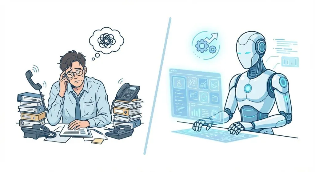 סוכן AI לעומת מזכירה