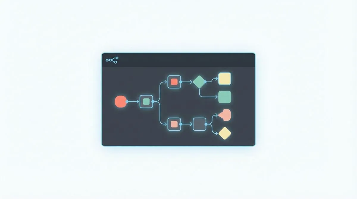 ממשק n8n עם נודים מחוברים לאוטומציה