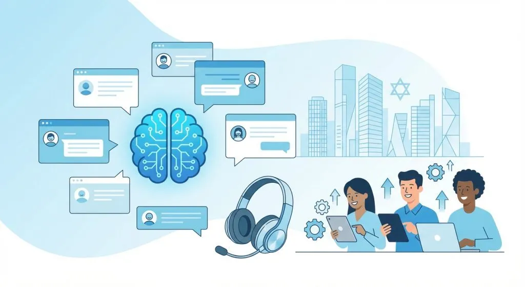 שירות לקוחות אוטומטי עם AI - מענה חכם 24/7