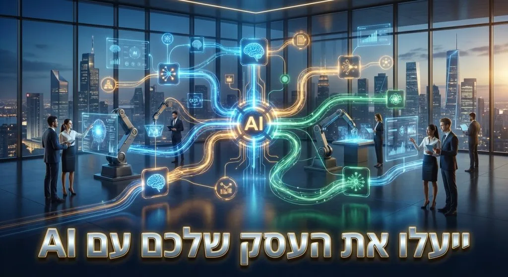 ייעול תהליכים עסקיים עם בינה מלאכותית – המדריך המלא 2026