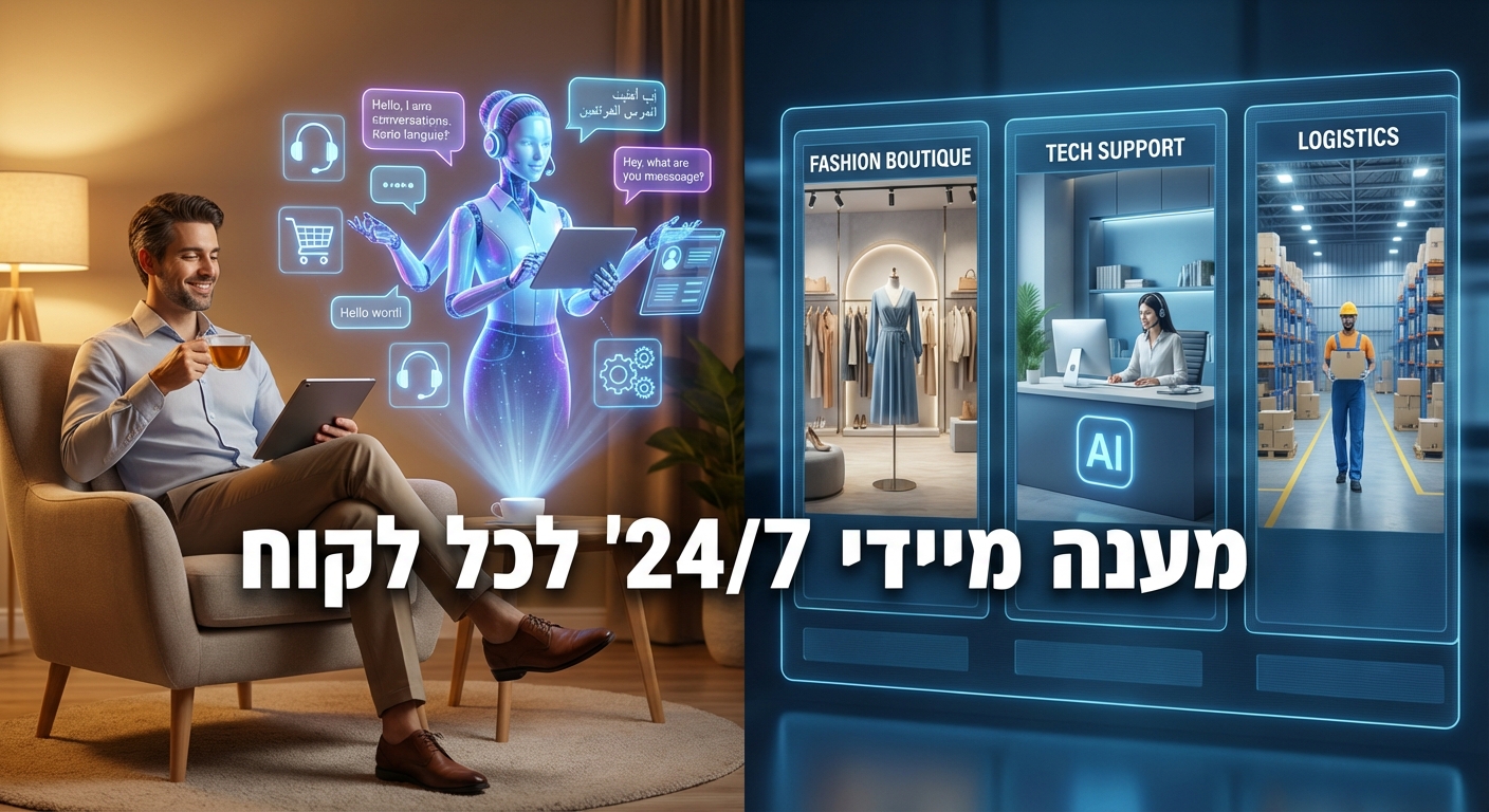 בוט חכם מטפל בפניות לקוחות מרובות בו-זמנית
