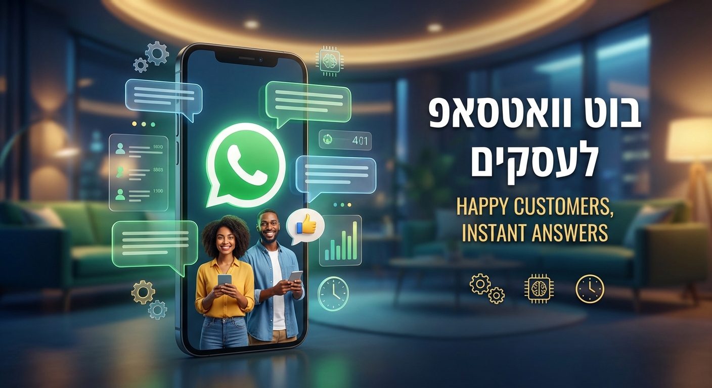 בוט וואטסאפ לעסקים - שירות לקוחות אוטומטי