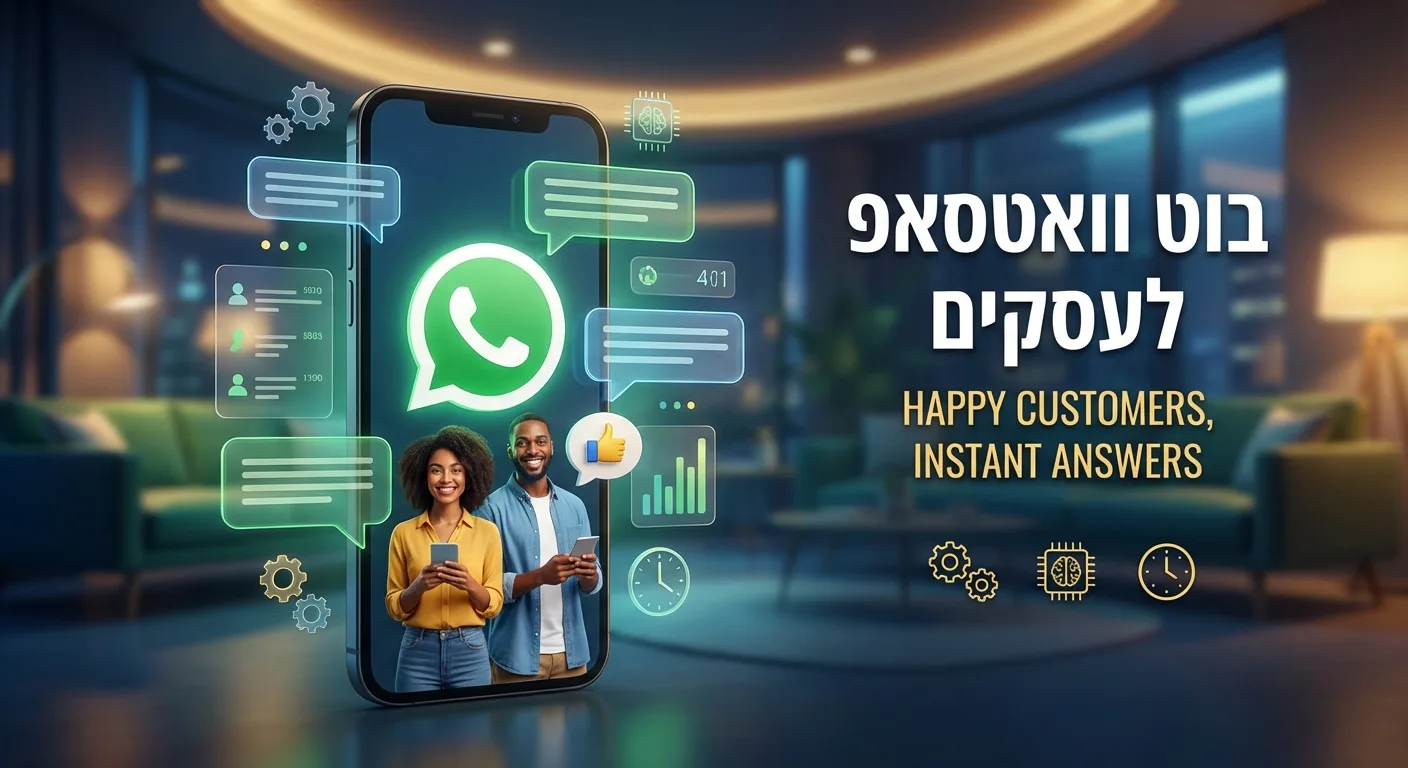 בוט וואטסאפ לעסקים - שירות לקוחות אוטומטי
