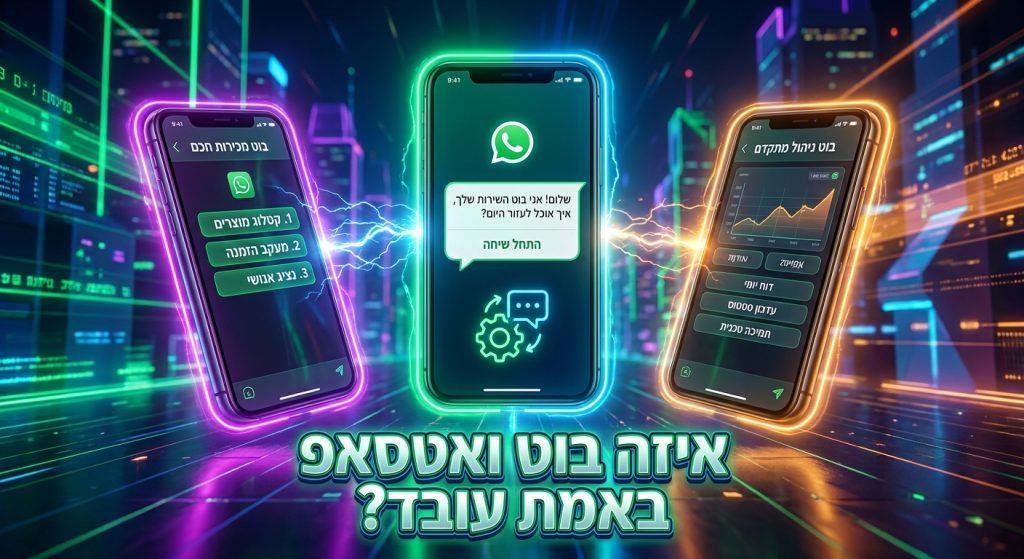 בוט וואטסאפ לעסקים 2026 — WeBot vs WBsender vs סוכן AI מותאם