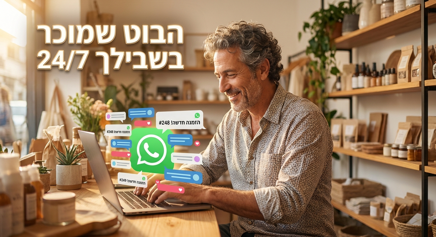 בעל עסק מרוצה מבוט וואטסאפ