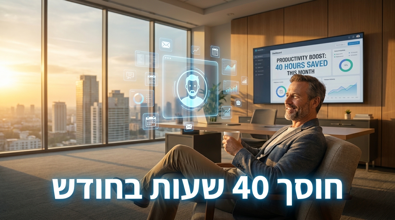 סוכן AI חוסך 40 שעות בחודש לעסק
