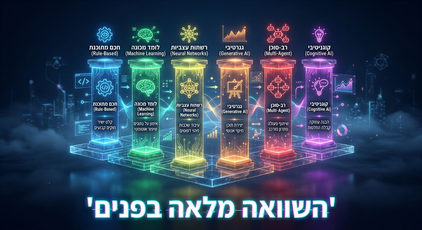 השוואת 6 סוגי סוכני AI לעסקים