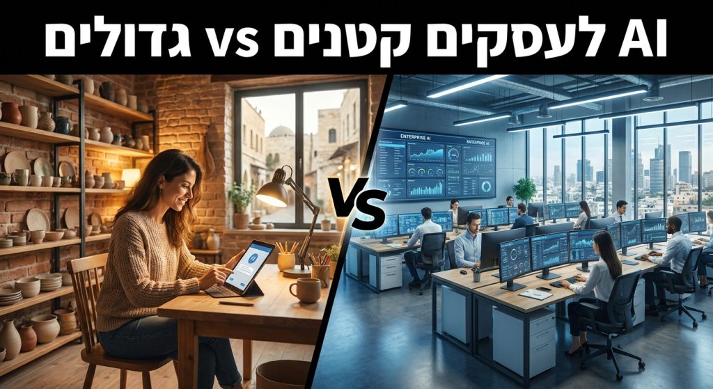 AI לעסקים קטנים מול גדולים