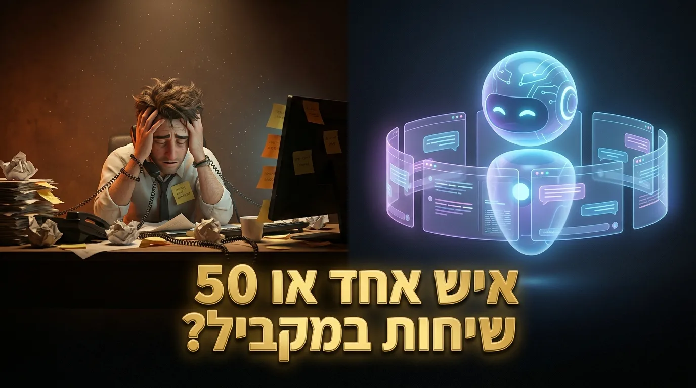 השוואה בין מוקד אנושי לסוכן AI
