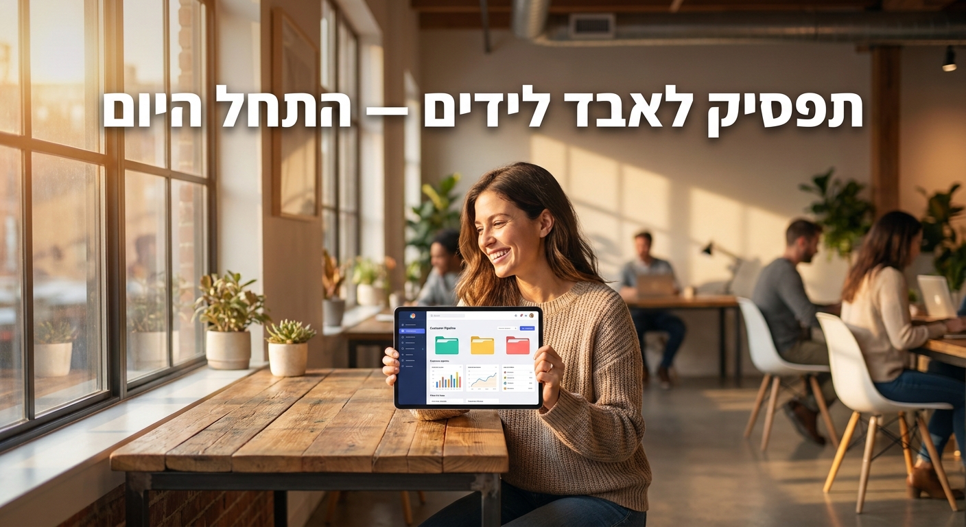 ניהול לקוחות בעזרת CRM מוצלח — בעל עסק מרוצה