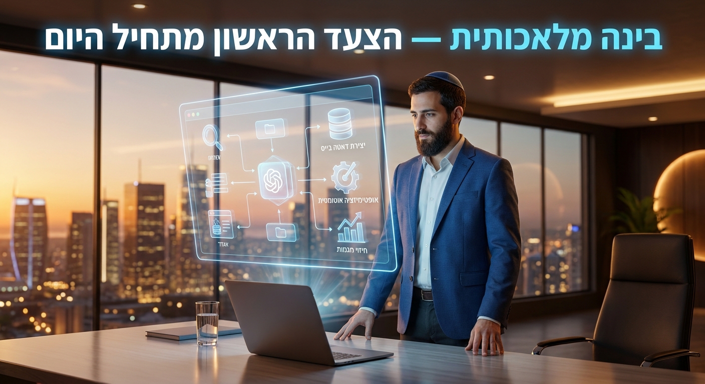 בינה מלאכותית — הצעד הראשון מתחיל היום