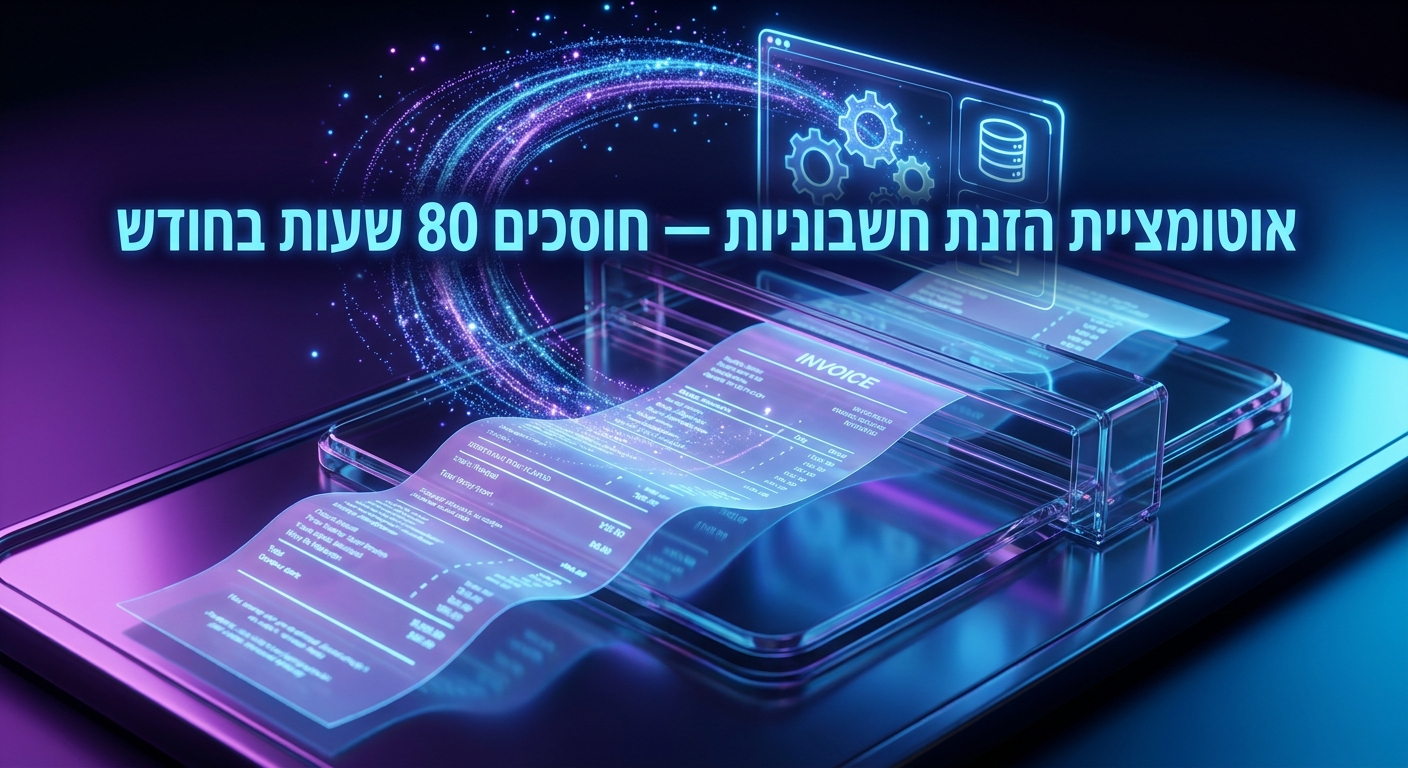 סריקת חשבוניות אוטומטית — חוסכים 80 שעות בחודש