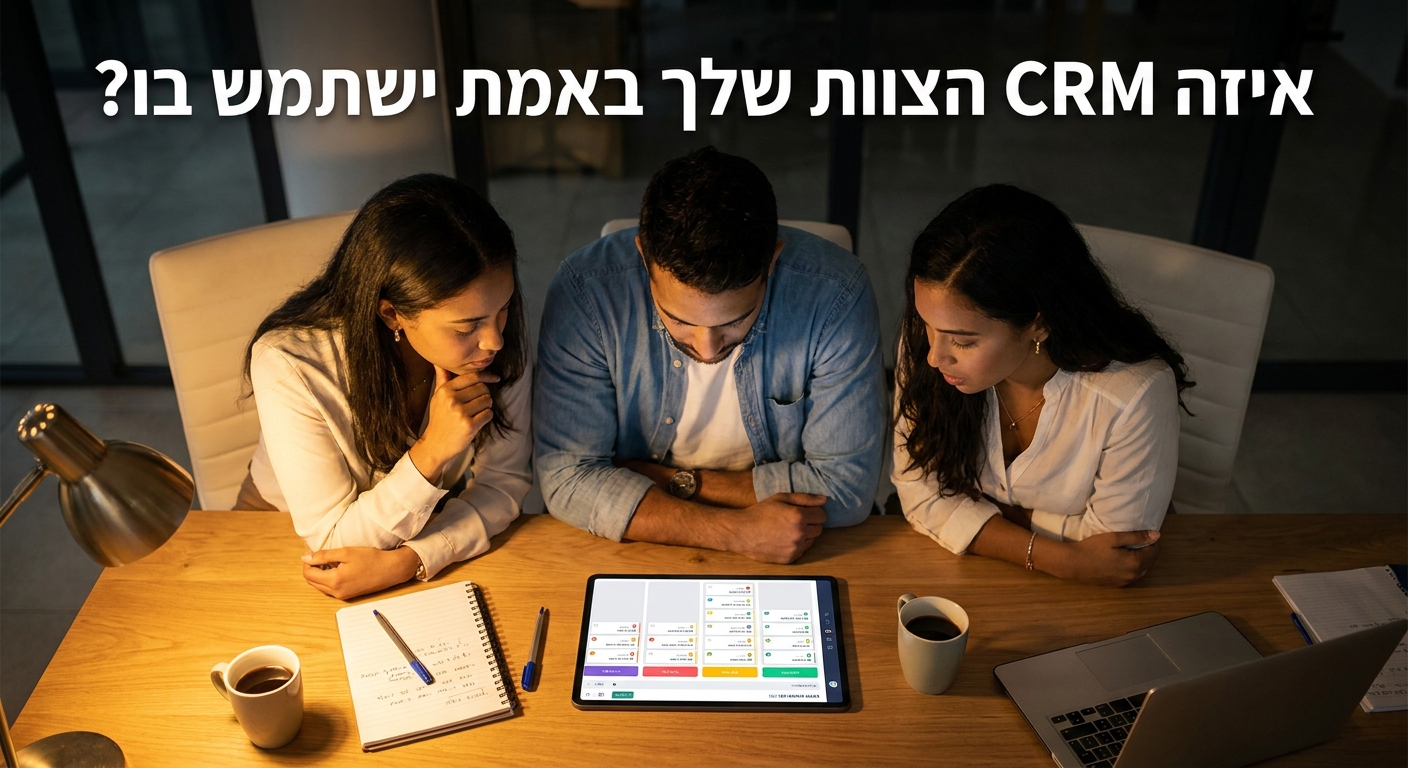 צוות עסק קטן בישראל מתלבט באיזה CRM לבחור
