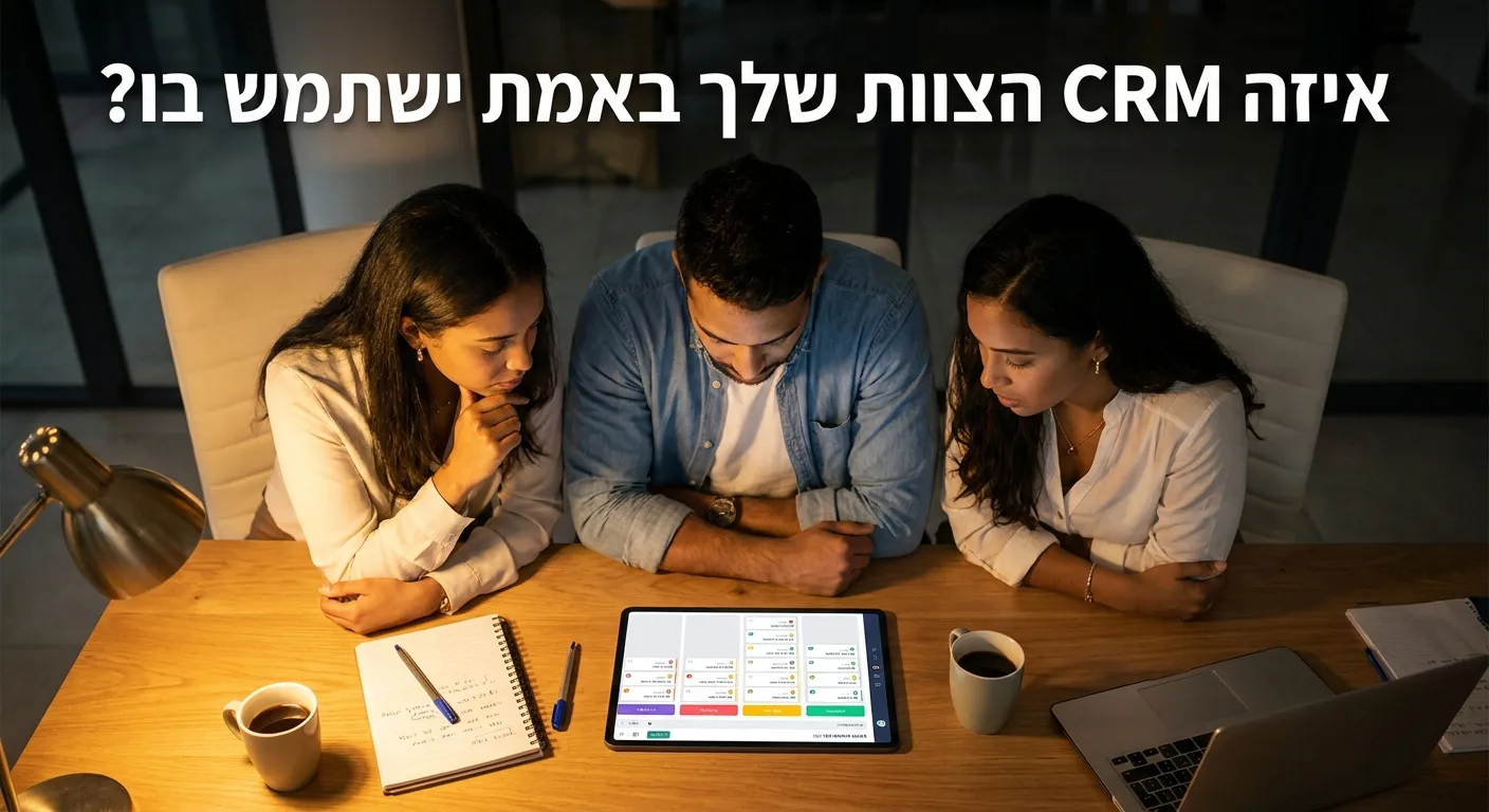 צוות עסק קטן בישראל מתלבט באיזה CRM לבחור