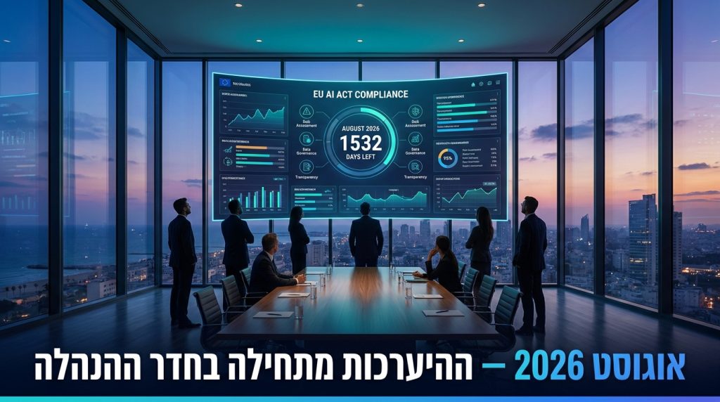EU AI Act באוגוסט 2026 — מדריך היערכות אסטרטגי לארגון הישראלי