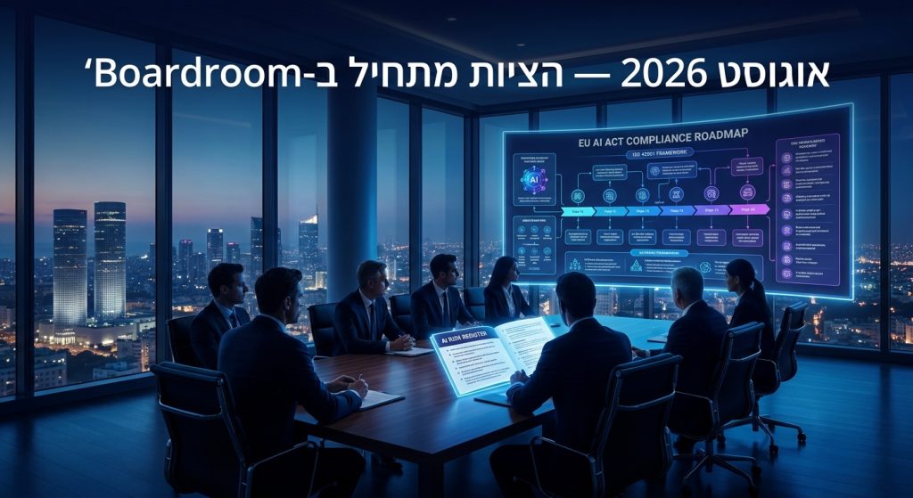 EU AI Act ו-ISO 42001 לארגון הישראלי — Roadmap ל-2 באוגוסט 2026