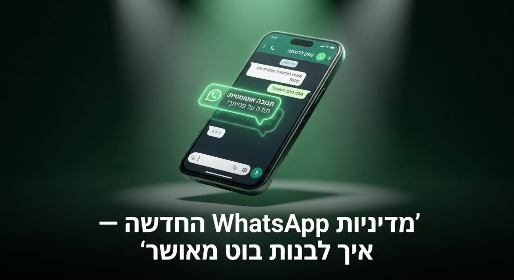 מדיניות WhatsApp Business 2026 — בוט מאושר לעסק ישראלי