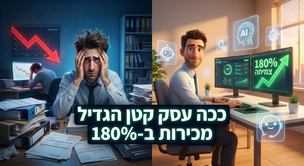 מקרה לקוח של עסק ישראלי שהגדיל מכירות עם AI ואוטומציה