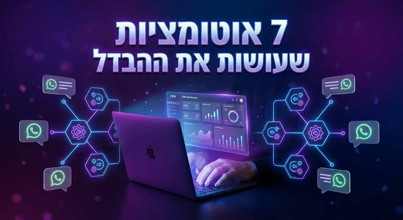 ויזואליזציה של 7 אוטומציות עסקיות מובילות לעסק קטן