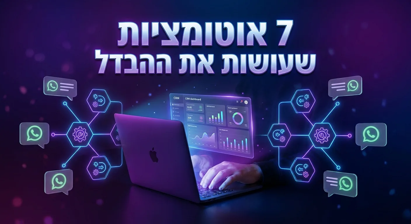 ויזואליזציה של 7 אוטומציות עסקיות מובילות לעסק קטן