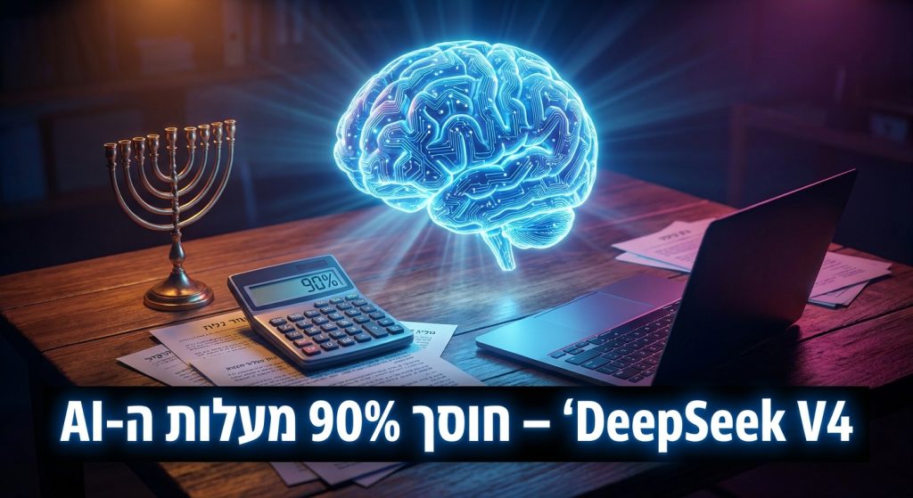 DeepSeek V4 חיסכון 90% עלויות AI לעסק קטן