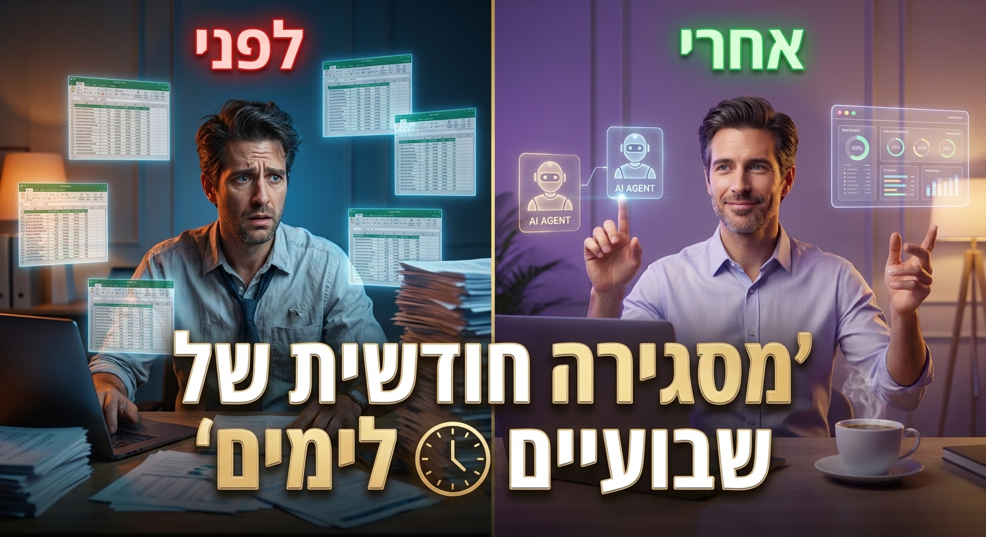 לפני ואחרי סוכן AI לעסק קטן