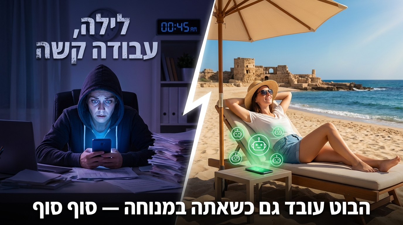 סוכן AI לוואטסאפ עובד 24/7 גם בלעדיך — בעלת עסק נחה