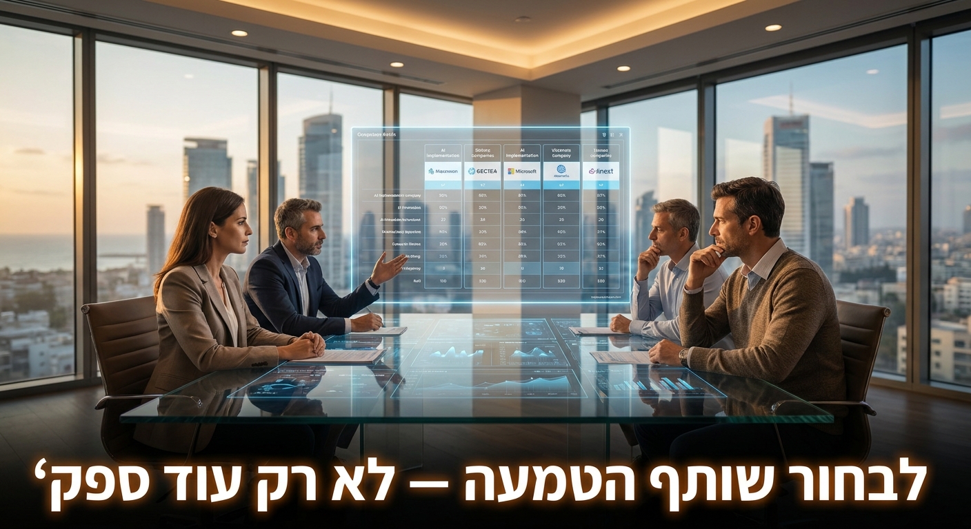 בחירת שותף להטמעת AI בארגון 2026