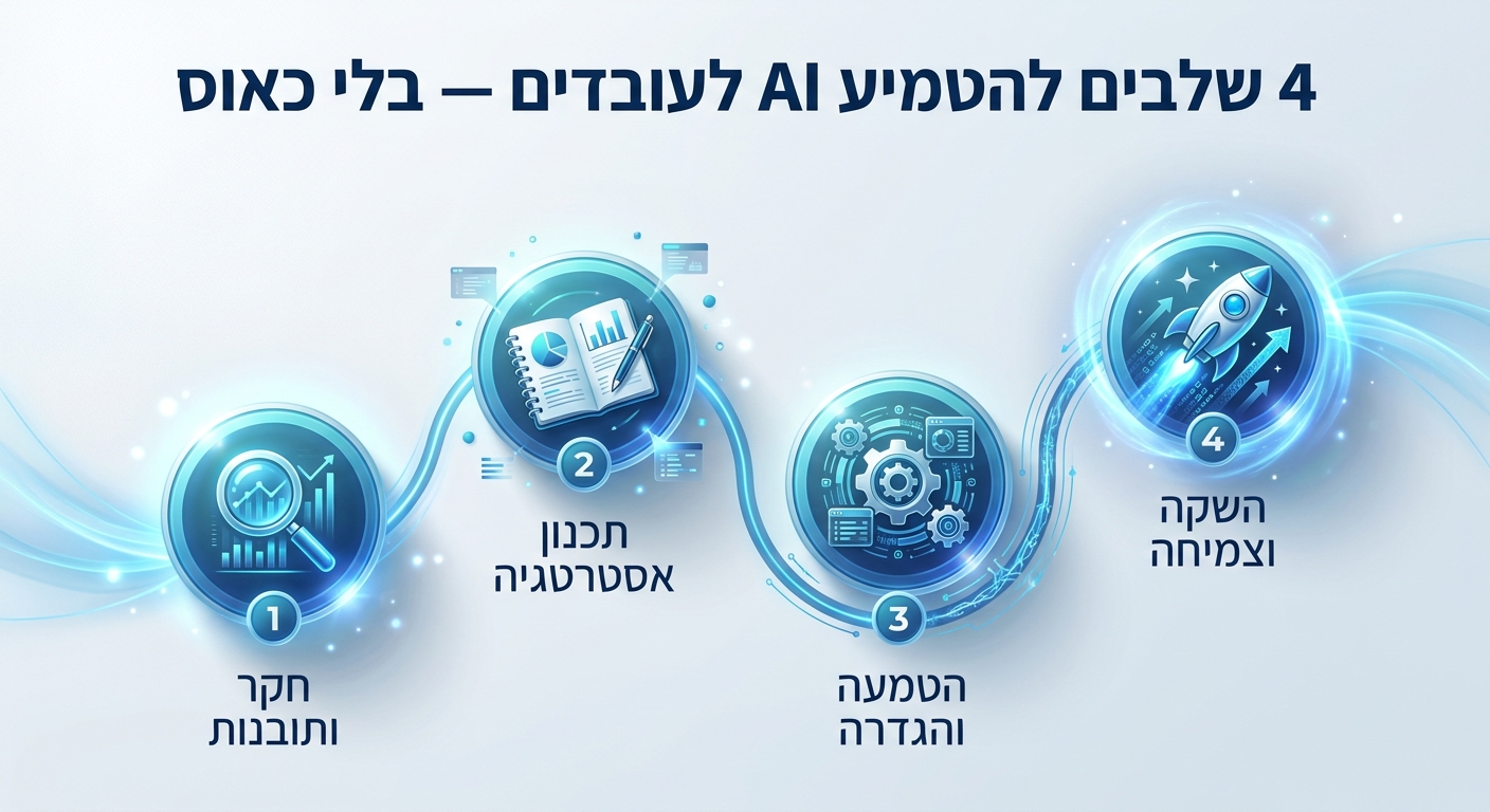 4 שלבים להטמעת AI לעובדי שירות לקוחות