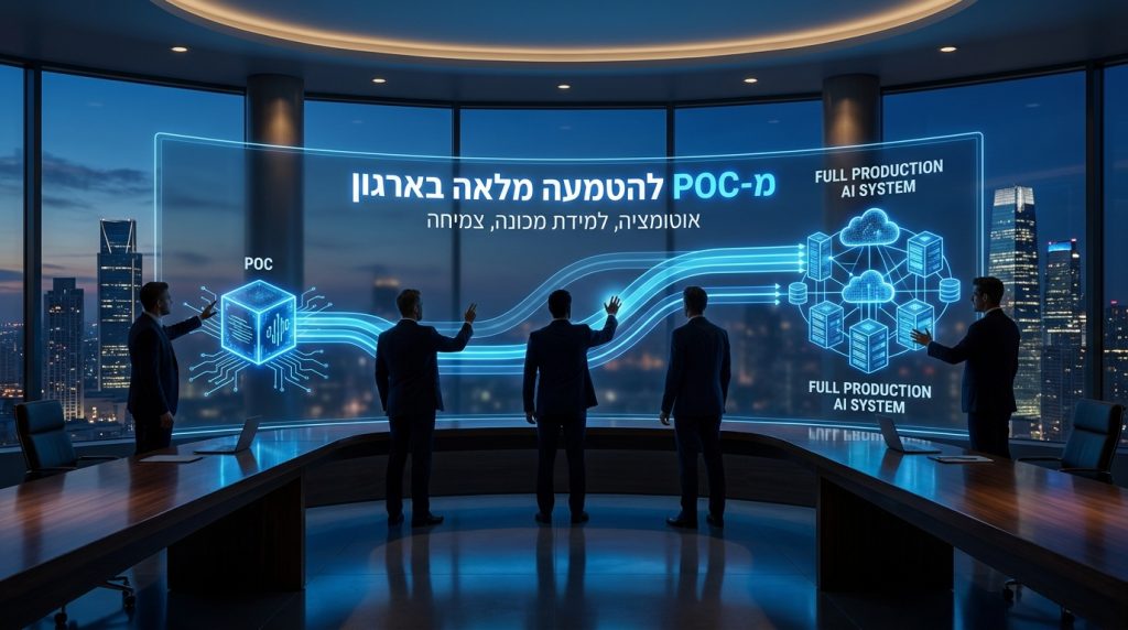 מ-POC ל-Production: למה רוב פיילוטי ה-AI נכשלים בארגונים בישראל ב-2026 (מדריך מעשי)