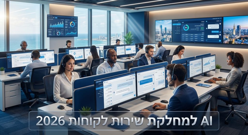 AI למחלקת שירות לקוחות: המדריך להטמעה ב-90 יום בארגון בינוני וגדול 2026