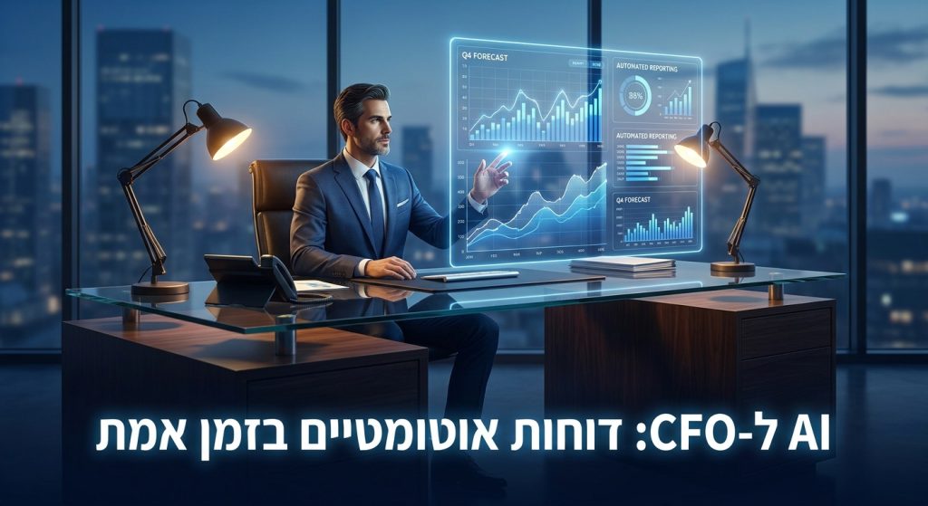 AI ל-CFO 2026: דוחות אוטומטיים, תחזיות בזמן אמת וניהול תקציב חכם