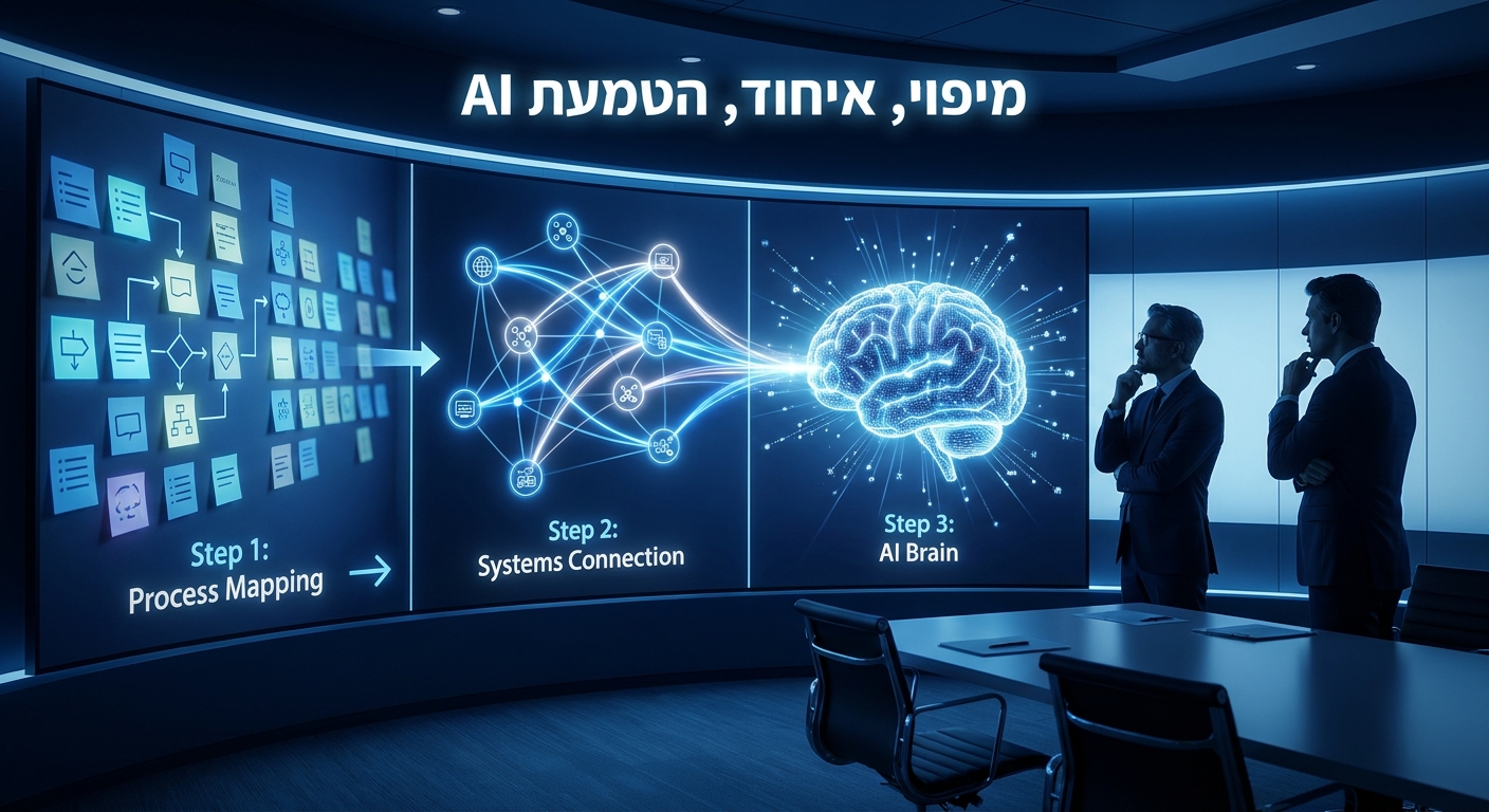 השיטה בשלושה שלבים מיפוי איחוד והטמעה