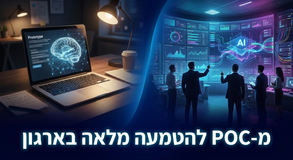 מ-POC ל-Production: למה רוב פיילוטי ה-AI נכשלים ואיך לעבור בהצלחה ב-2026