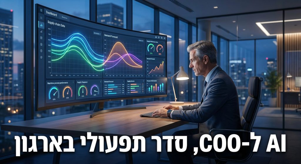 AI ל-COO בארגון 2026: ניהול תהליכים, חיזוי ביקושים וסדר תפעולי