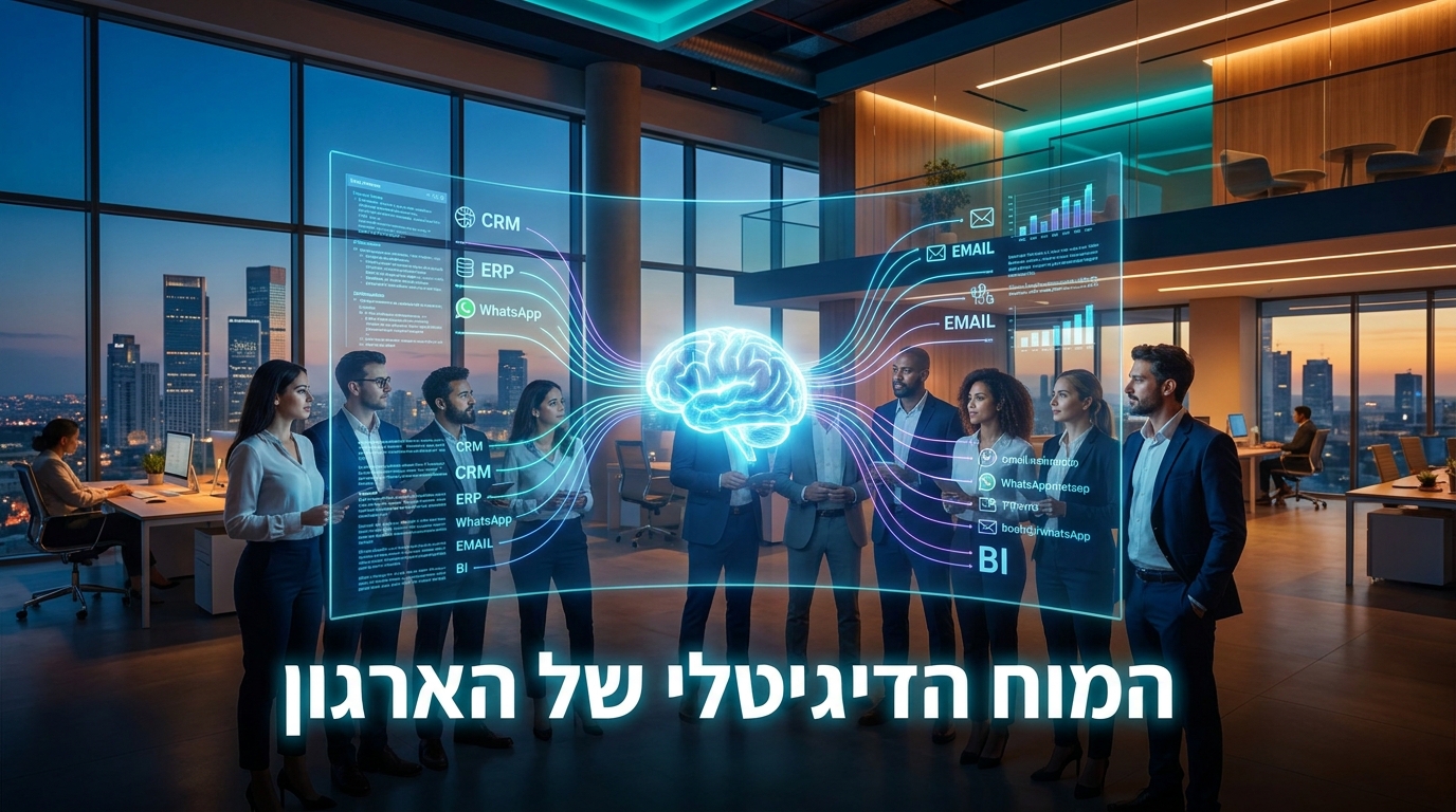 הטמעת AI בארגונים, המוח הדיגיטלי של הארגון