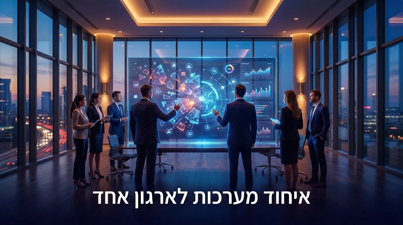 איחוד מערכות לארגון אחד עם הטמעת AI