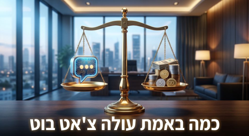 כמה עולה צ'אט בוט לעסק בישראל 2026? מדריך תמחור מלא והשוואת גישות