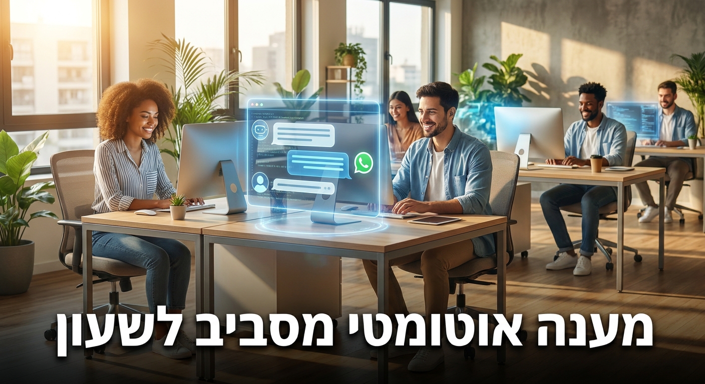 מענה אוטומטי בוואטסאפ מסביב לשעון בארגון
