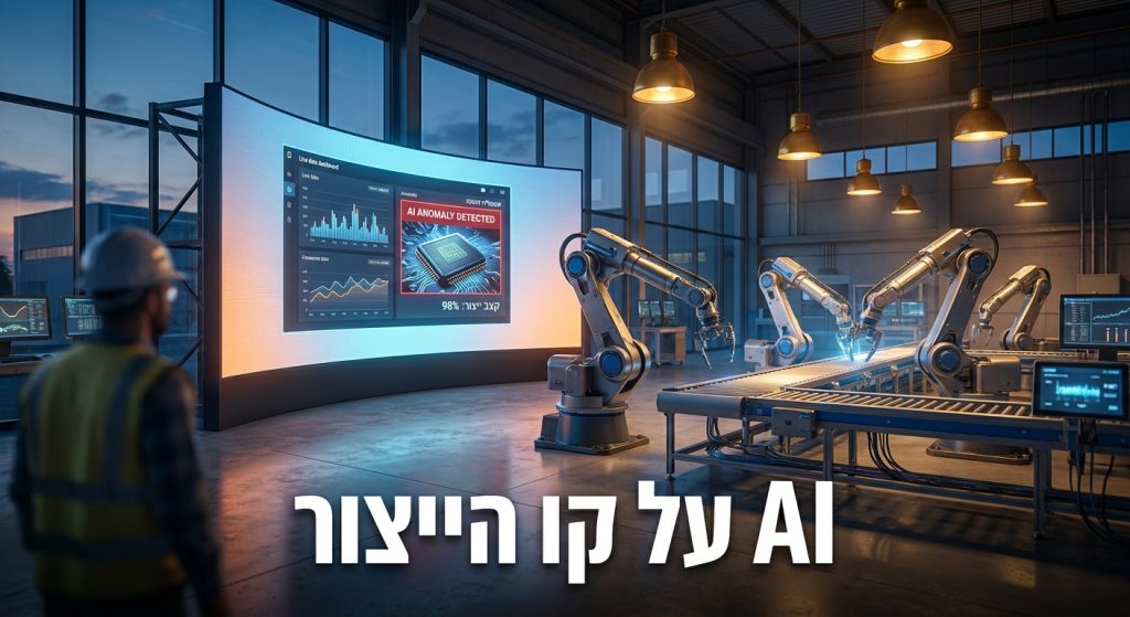 AI ליצרניות ומפעלים בישראל 2026: בקרת איכות, אחזקה מונעת וניהול שרשרת אספקה