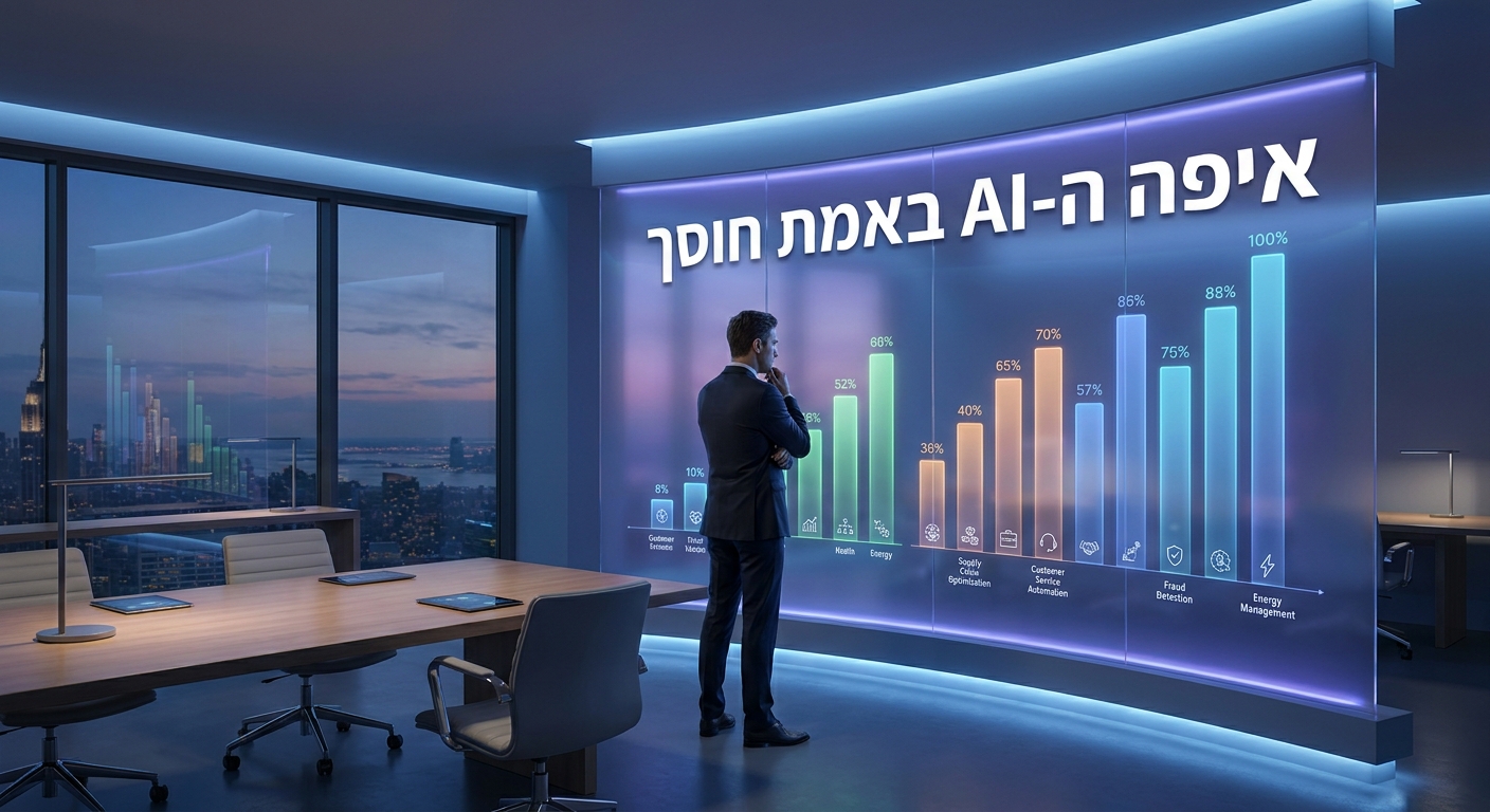 מנהל בוחן היכן AI חוסך הכי הרבה בארגון