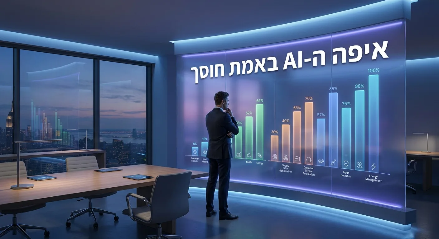מנהל בוחן היכן AI חוסך הכי הרבה בארגון