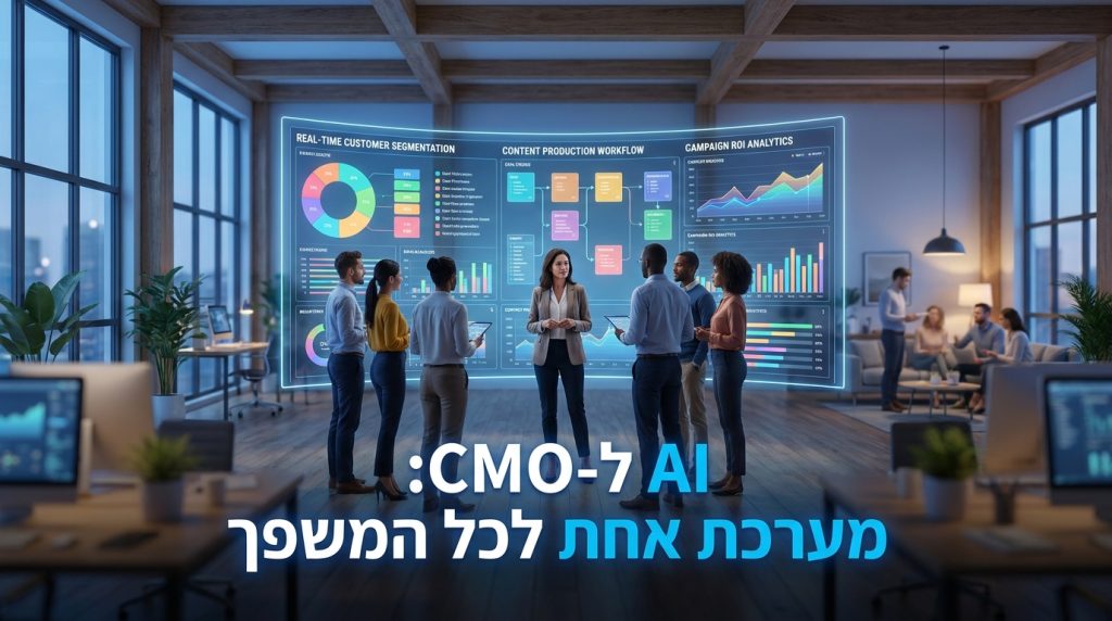AI ל-CMO בארגון בישראל 2026: סגמנטציה דינמית, יצירת תוכן ואוטומציה שיווקית מקצה לקצה
