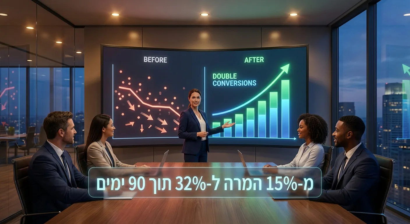 תוצאות הטמעת AI במחלקת השיווק, שיפור המרה תוך 90 ימים