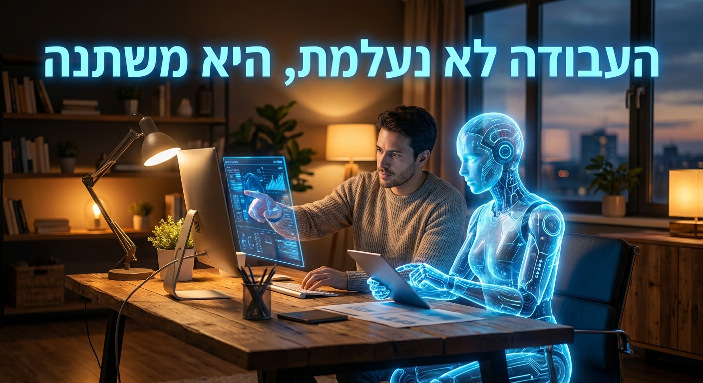 העבודה לא נעלמת, היא משתנה: עובד אנושי וסוכן AI יושבים יחד