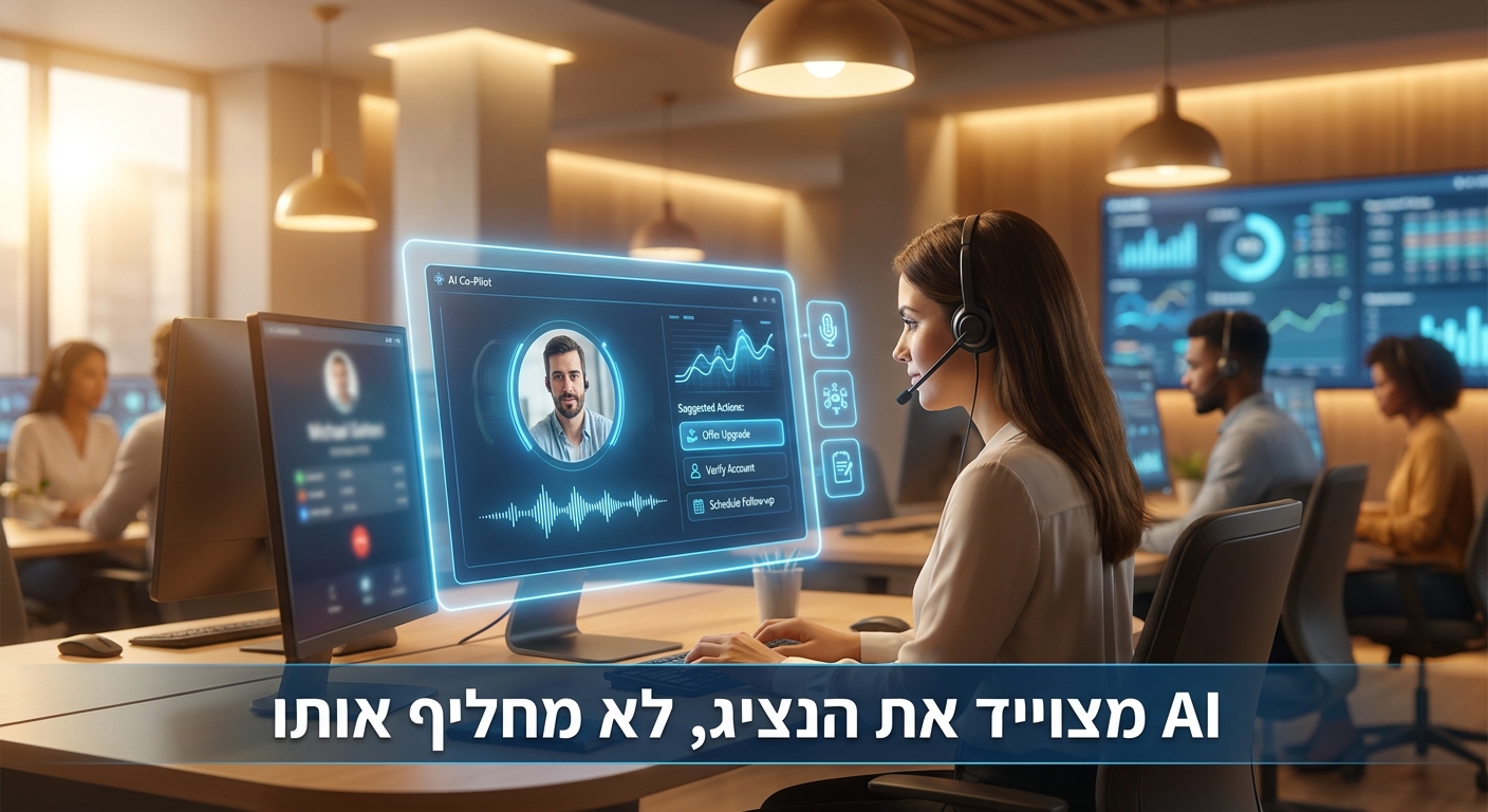 AI לשירות לקוחות בטלקום ישראל קופיילוט לנציגים