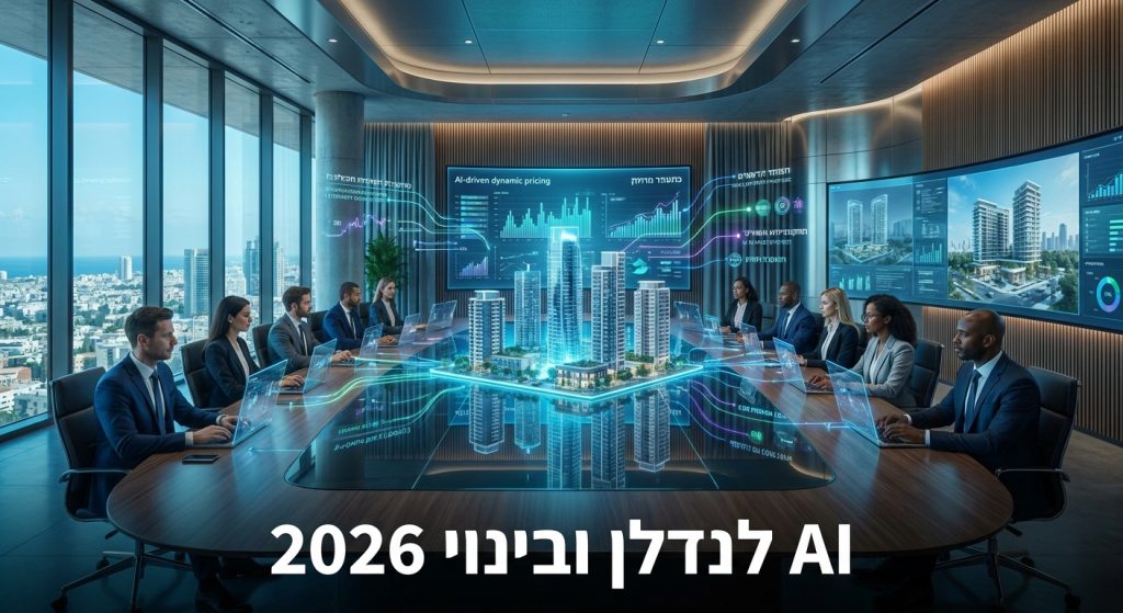 AI לחברות נדל"ן ובינוי בישראל 2026: תמחור דינמי, ניקוד לידים והנקודה שמפילה את רוב הפרויקטים
