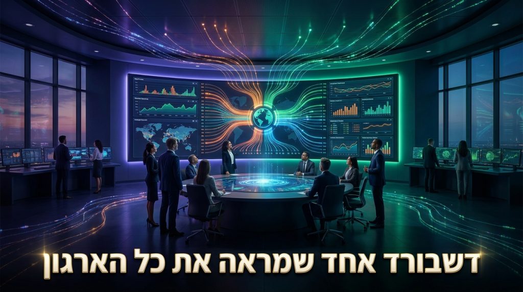דשבורד מנהלים מבוסס AI לארגון בישראל 2026: 5 הגישות, מה חייב להיות בו ולמה רוב הדשבורדים נכשלים